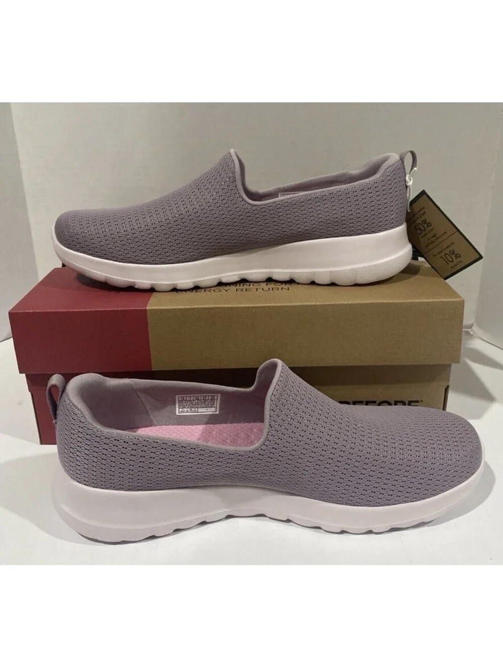 Skechers Womens Sz. 10 Go Walk Joy Aurora (124637) Light Mauve Sneakers New
